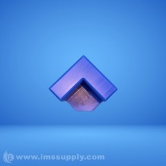 2 inch x 2 inch x 3 inch Blue Right Angle Threaded Block FNIP