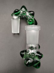 14mm Emerald Green Glass Drop Down Attachment Adapter