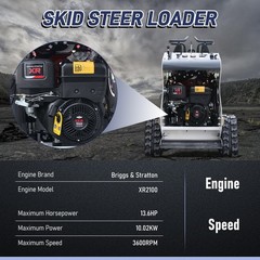Mini Skid Steer Loader Tracked 13.5HP Stand-on Compact Skid Steer USA Stock