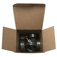 Box of 100 SAE #24 Stainless Steel 1-1/16 to 2 Worm Gear Hose Clamp 1/2 Band USA