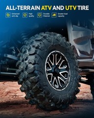 PHILTOP Size 26×11-12 Tires ATV UTV Knobby Sport Tire Mud Sand Off-Road All-T…