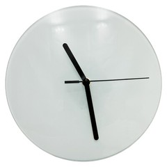 20pcs/pack Sublimation Blank Glass Photo Frame with Glossy Round Clock US Stock