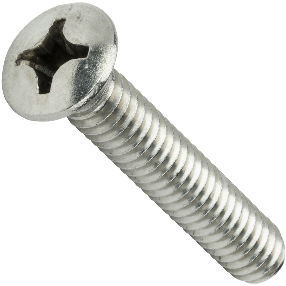 1/4-20 Phillips Oval Head Machine Screws Stainless Steel Countersunk All Sizes