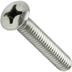 1/4-20 Phillips Oval Head Machine Screws Stainless Steel Countersunk All Sizes