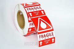 1 Roll ; 500 Labels 3×5 (3″ x 5″) Pre-Printed Fragile LIQUID This Way Up Labels