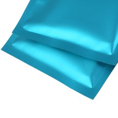 100 Matte Blue Mylar Foil Semi-Clear Window Resealable Zip Seal Food Pouch 3×5″