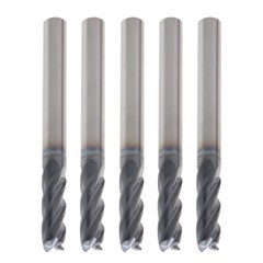5Set 3/16″ 4 Flute 2″ Overall Length Regular Carbide End Mill TiALN COATED New