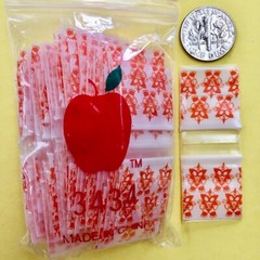3838 MINI ZipSeal BAGS 10 DESIGN MIX 1000PCS OR CHOOSE 3/8″ X 3/8″, 👀Details🔽