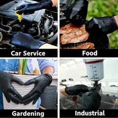 GP Craft Black Nitrile Gloves 5Mil Disposable Latex-Free (100/Count)