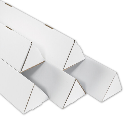 3 x 36 1/4″ White Triangle Mailing Tubes ECT-32B 50/Case