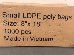 CASE OF 1,000 Clear 1.5 Mil Food Safe 8″ x 18″ Flat Open-Top LDPE Poly Bags