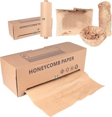 Eco-Friendly Honeycomb Packing Paper – 15″ x 500′ with Easy Dispense Box