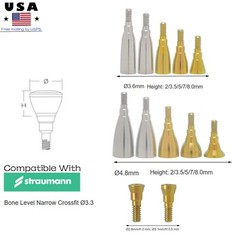 US Straumann NC/RC Healing Abutment Scan Body Transfer lab Analog For ITI BL/BLT