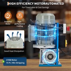 370W Electric Wire Stripping Machine Portable 0.06″-1.5″ Scrap Cable Stripper