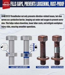 Threadlocker Blue, Thread Lock Medium Strength Lock Tight for Nuts, Bolts, Faste