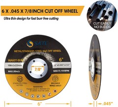 Box of 100pcs 6″150MM Depressed Center Cut-Off Wheels for Metal &Stainless Steel