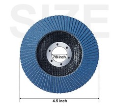 40 Pack 4.5″ 4-1/2″ Zirconia Flap Disc 40 60 80 120 Grit Sanding Grinding Wheel