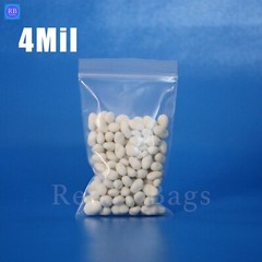 Clear Plastic Zip Lock Bags 2Mil 3Mil 4Mil Poly Reclosable Seal Jewelry Baggies