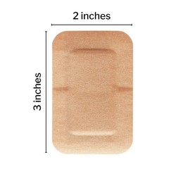 McKesson Adhesive Bandages, Sterile, Fabric Patch, 2 X 3 Inch (50 Count), Tan