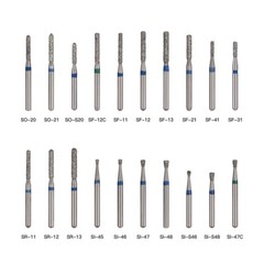 100pcs AZDENT Dental Diamond Burs For High Speed Handpiece Friction Grip 1.6mm