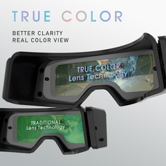 True Color Auto Darkening Welding Goggles/ Glasses with Shade Range 4/5-9/9-13