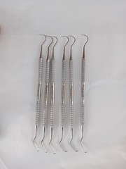10 Pcs Dental Probe #5 Explorer Double Ended Denture Instruments German Grade