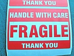 FRAGILE Handle With Care Stickers 2″ x 3″ Pack of 30 (THIRTY) Self Stick Labels