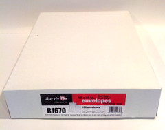 Box of 100 Survivor R1670 Tyvek USPS First Class Mailers 10″ x 15″ White NEW