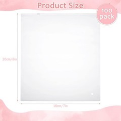 50 garment packaging bags, 7×8 inch frosted zipper bags with ventilation holes.