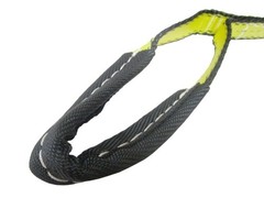 1″ x 3 ft Web Lifting Sling Tow Strap 2-ply Eye & Eye Tagged Rated (2 Pack)