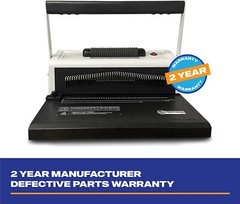 S25A Coil Punch & Binding Machine Free Crimper & 8mm Plastic COILS Box of 100pcs