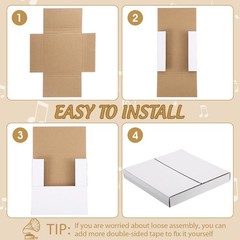 100 Pack 7 Inch Vinyl Record Mailers Boxes 45 RPM Easy Fold LP Cardboard Mail…