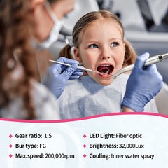 Dental Brushless LED Electric Micro Motor 1:1/1:5 Increasing Handpiece
