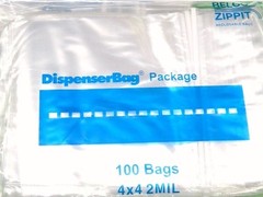 1000 Reloc Zippit 4×4 2mil Clear Zip Seal Bags Square Reclosable Zip Slide Lock