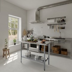 Jefferson 24 in. x 48 in. Stainless Steel Table With Shelf. NSF