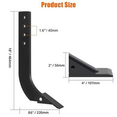 1PCS 18” Box Blade Shank Steel Scarifier Shanks Teeth 4 Holes Box Scraper Shank