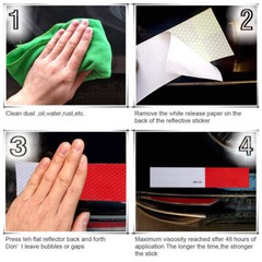 High Visible Auto Reflective Warning Tape Conspicuity Sign Safety Sticker Film