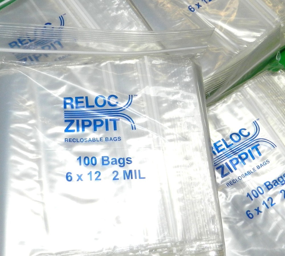 6×12 Reloc Zippit Reclosable 2mil Clear 6″ x 12″ Zip Seal Lock Bags 400 Pcs