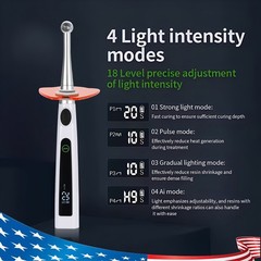 Dental Wireless Cordless LED Cure Curing Light Lamp 2400mw 5W Tool Resin 1 Sec