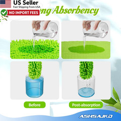 Ashsajkd 4Pcs Reusable Microfiber Mop Pads Swiffer Sweeper Dry Wet Refills FROM