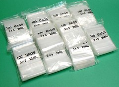 3 x 3 Bags 2mil Clear Reclosable Top Seal Squeeze Lock Bags 3″ Square 1000 Pcs