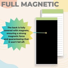 6 Pack Magnetic Notepads for Fridge Grocery List Pad 50 Sheets per Note Pad New