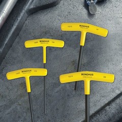 Bondhus 15290 6″ Hex T-Handles w/Cushion Grip,3/32-to-3/8″ Sizes,10 PC Set