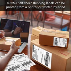 2000 Half Sheet 8.5×5.5 Address Shipping Blank Labels Self Adhesive 2 Per Sheet