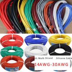 UL Strand Wire Silicone Flexible Cables Coloured 14/16/18/20/22/24/26/28/30AWG