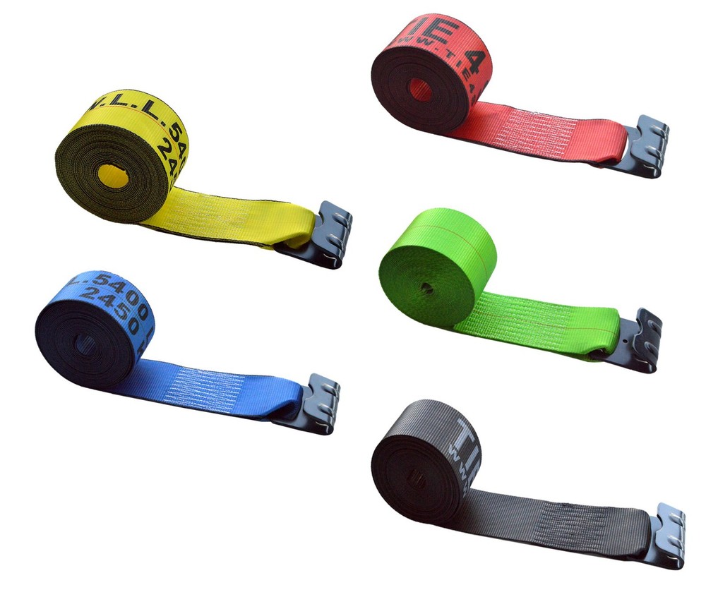 Heavy Duty 4″ x 30′ Winch Strap w/ Flat Hook Flatbed Truck Trailer Farm Tie Down