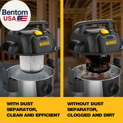 DEWALT Dust Separator with 10 Gallon Stainless Steel Tank, 99.5% Efficiency Cycl