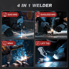 ARCCAPTAIN 160A MIG Welder 4 in 1 MIG/Lift TIG/Stick/Flux Core Welding Machine🔥