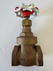 RED-WHITE VALVE CLASS 125S 3/4″ 200 WOG Japan New Old Stock Brass