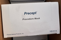 Precept 15111 Procedure Mask Level 1 Blue color Case of 10 Boxes DENTED